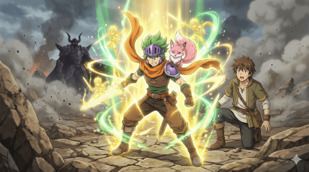 『黙示録の四騎士』第2巻。パーシバルの魔力「希望（ホープ）」の覚醒と仲間との出会い。