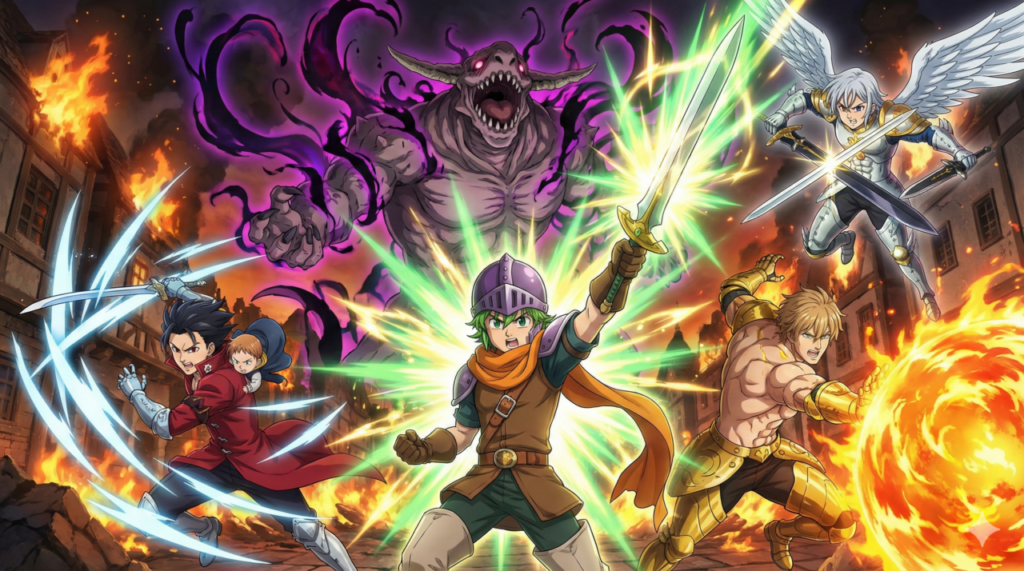 『黙示録の四騎士』第9巻。リオネスを襲う復活した十戒の脅威と、四騎士たちの防衛戦。