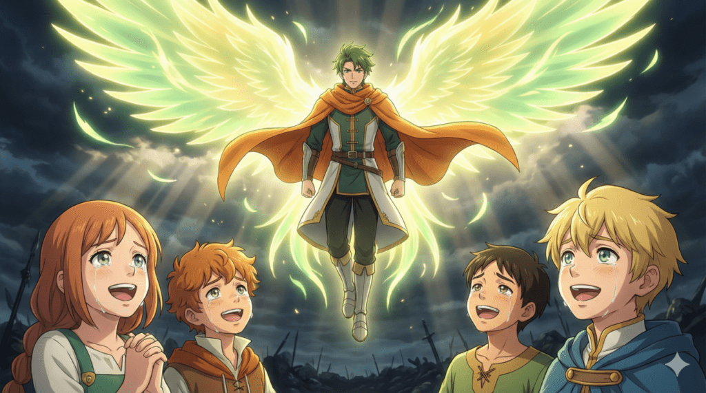 『黙示録の四騎士』第19巻。2年の時を経て再集結した仲間たちと、次なる戦いへ向けた決意のシーン。